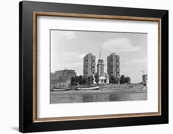 View across the Thames at Battersea. 21st August 1971-Staff-Framed Photographic Print