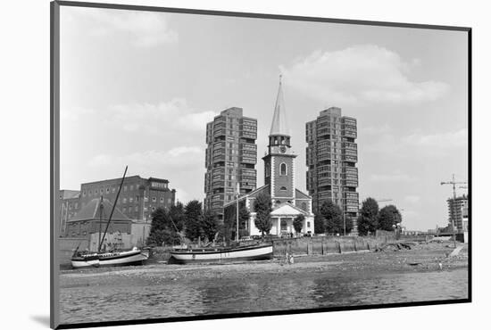 View across the Thames at Battersea. 21st August 1971-Staff-Mounted Photographic Print