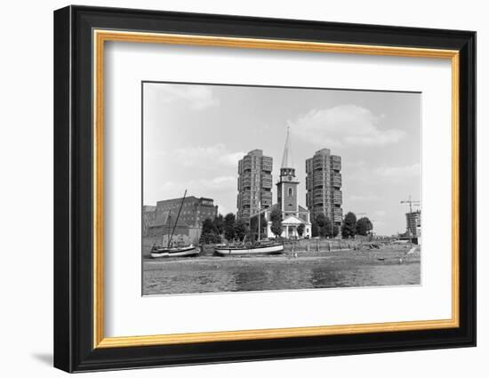 View across the Thames at Battersea. 21st August 1971-Staff-Framed Photographic Print