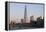 View across the Thames of the Shard, London Bridge Tower, Se1, London-Julian Castle-Framed Stretched Canvas