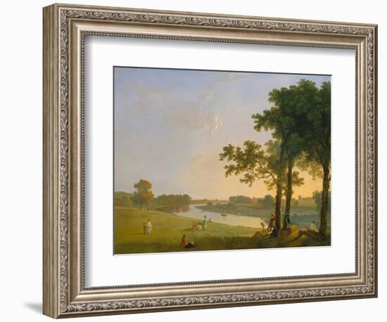 View across the Thames River Near Kew Gardens onto Syon House, about 1760/1770-Richard Wilson-Framed Giclee Print