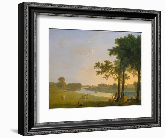 View across the Thames River Near Kew Gardens onto Syon House, about 1760/1770-Richard Wilson-Framed Giclee Print