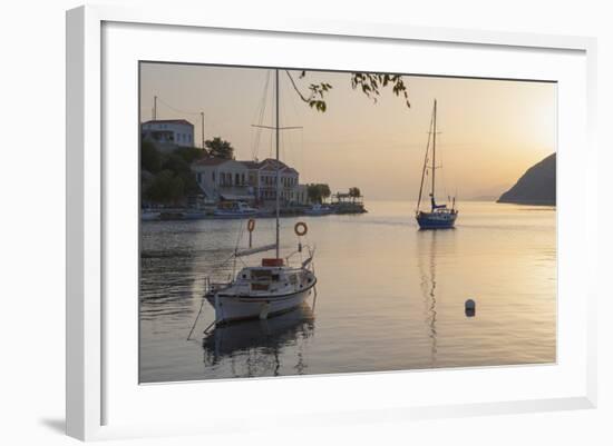 View across the Tranquil Harbour, Dodecanese Islands-Ruth Tomlinson-Framed Photographic Print