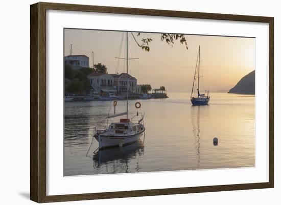 View across the Tranquil Harbour, Dodecanese Islands-Ruth Tomlinson-Framed Photographic Print