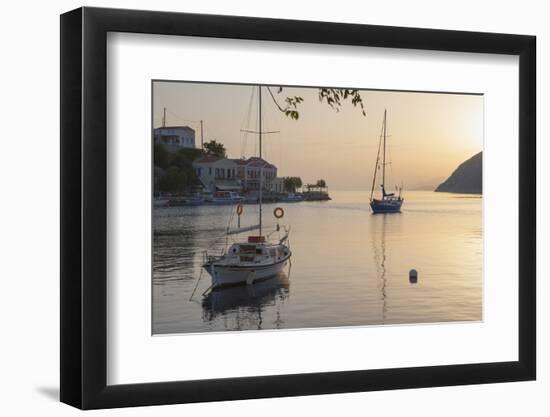 View across the Tranquil Harbour, Dodecanese Islands-Ruth Tomlinson-Framed Photographic Print