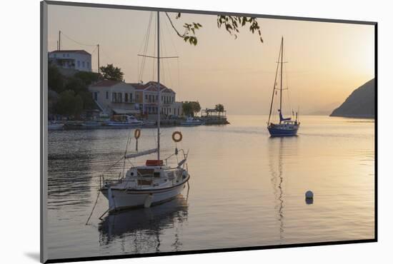 View across the Tranquil Harbour, Dodecanese Islands-Ruth Tomlinson-Mounted Photographic Print