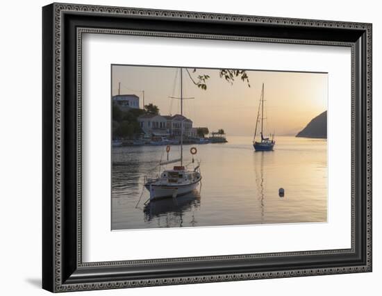 View across the Tranquil Harbour, Dodecanese Islands-Ruth Tomlinson-Framed Photographic Print