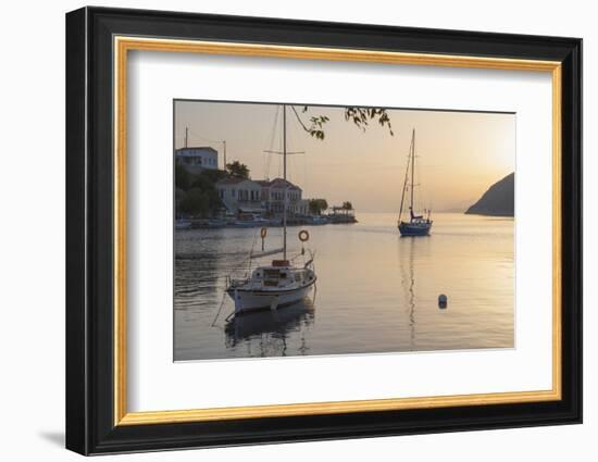 View across the Tranquil Harbour, Dodecanese Islands-Ruth Tomlinson-Framed Photographic Print