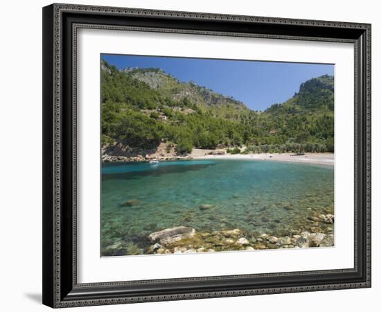 View across the Turquoise Waters of Cala Tuent Near Sa Calobra, Mallorca, Balearic Islands, Spain, -Ruth Tomlinson-Framed Photographic Print