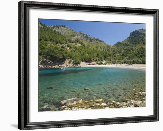 View across the Turquoise Waters of Cala Tuent Near Sa Calobra, Mallorca, Balearic Islands, Spain, -Ruth Tomlinson-Framed Photographic Print