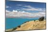 View across the turquoise waters of Lake Pukaki, near Twizel, Mackenzie district, Canterbury, South-Ruth Tomlinson-Mounted Photographic Print