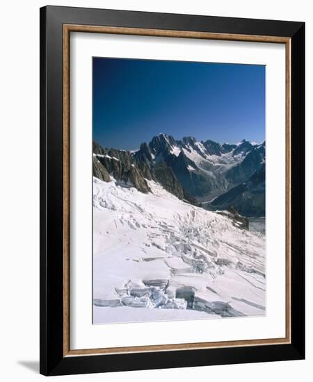 View Across the Vallee Blanche, Aiguille Du Midi, Chamonix, Haute-Savoie, Rhone-Alpes, France-Ruth Tomlinson-Framed Photographic Print
