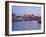 View across the Vieux Port to the Illuminated Fort St.-Nicolas at Dusk, Marseille-Ruth Tomlinson-Framed Photographic Print