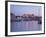 View across the Vieux Port to the Illuminated Fort St.-Nicolas at Dusk, Marseille-Ruth Tomlinson-Framed Photographic Print