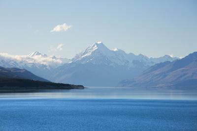 View Across Tranquil Lake Pukaki To Aoraki Mount Cook Near Twizel Mackenzie District Canterbu Photographic Print Ruth Tomlinson Art Com