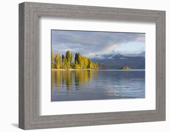 View across tranquil Lake Wanaka, autumn, Roys Bay, Wanaka, Queenstown-Lakes district, Otago, South-Ruth Tomlinson-Framed Photographic Print