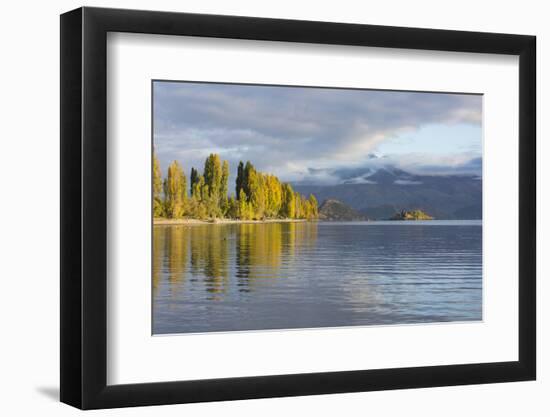 View across tranquil Lake Wanaka, autumn, Roys Bay, Wanaka, Queenstown-Lakes district, Otago, South-Ruth Tomlinson-Framed Photographic Print