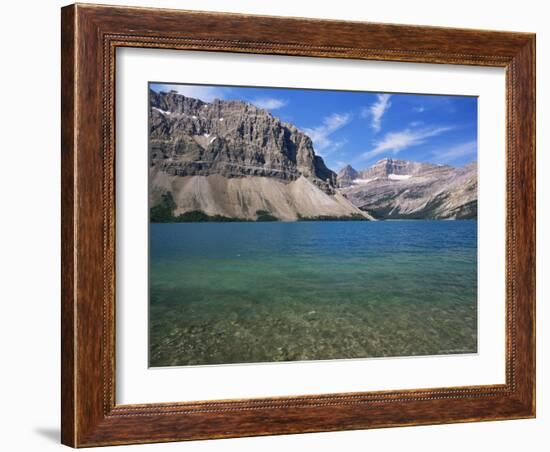 View Across Turquoise Waters of Bow Lake in Summer, Alberta, Canada-Ruth Tomlinson-Framed Photographic Print