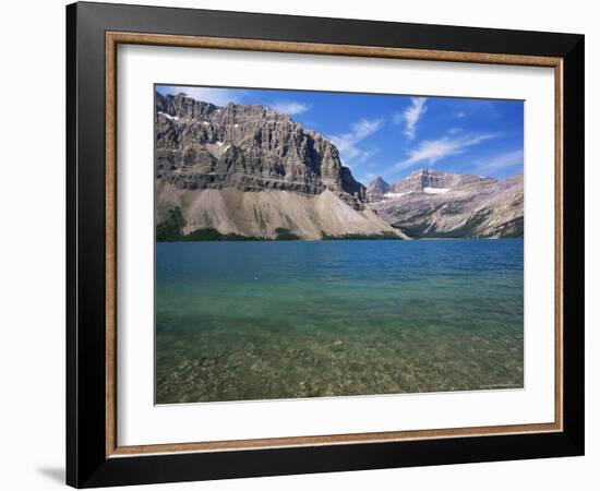 View Across Turquoise Waters of Bow Lake in Summer, Alberta, Canada-Ruth Tomlinson-Framed Photographic Print