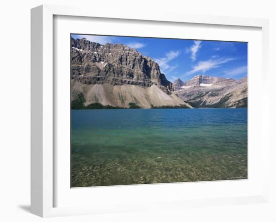 View Across Turquoise Waters of Bow Lake in Summer, Alberta, Canada-Ruth Tomlinson-Framed Photographic Print