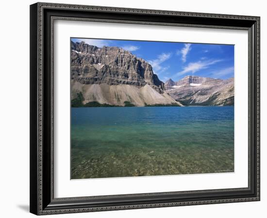 View Across Turquoise Waters of Bow Lake in Summer, Alberta, Canada-Ruth Tomlinson-Framed Photographic Print