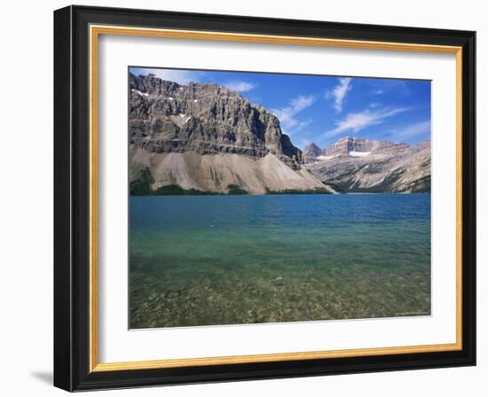 View Across Turquoise Waters of Bow Lake in Summer, Alberta, Canada-Ruth Tomlinson-Framed Photographic Print