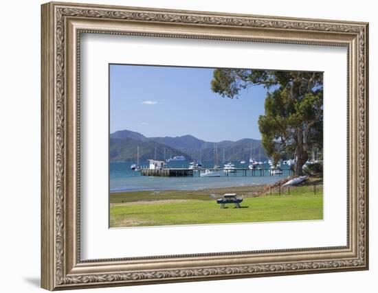 View across Waikawa Bay, an arm of Queen Charlotte Sound (Marlborough Sounds), Waikawa, near Picton-Ruth Tomlinson-Framed Photographic Print