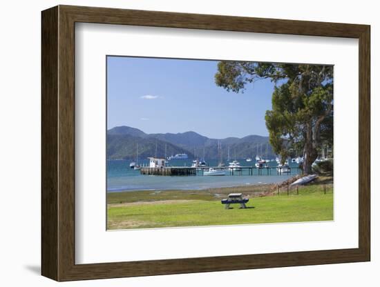 View across Waikawa Bay, an arm of Queen Charlotte Sound (Marlborough Sounds), Waikawa, near Picton-Ruth Tomlinson-Framed Photographic Print