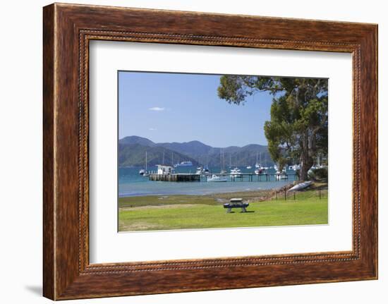 View across Waikawa Bay, an arm of Queen Charlotte Sound (Marlborough Sounds), Waikawa, near Picton-Ruth Tomlinson-Framed Photographic Print