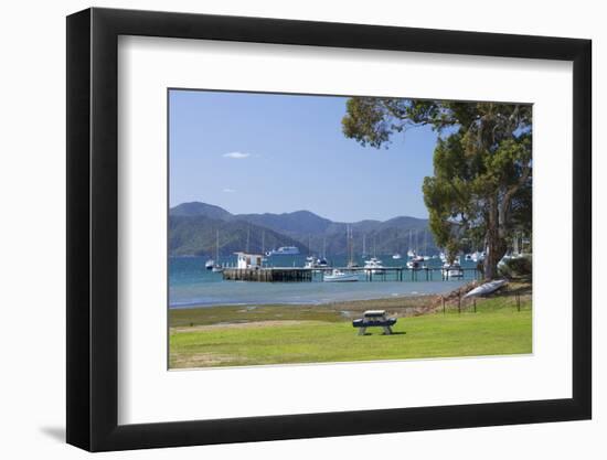 View across Waikawa Bay, an arm of Queen Charlotte Sound (Marlborough Sounds), Waikawa, near Picton-Ruth Tomlinson-Framed Photographic Print