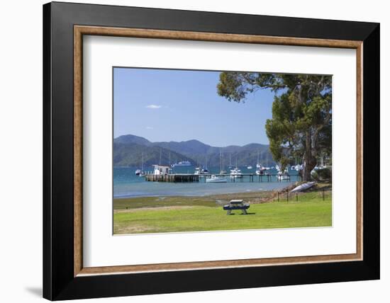 View across Waikawa Bay, an arm of Queen Charlotte Sound (Marlborough Sounds), Waikawa, near Picton-Ruth Tomlinson-Framed Photographic Print