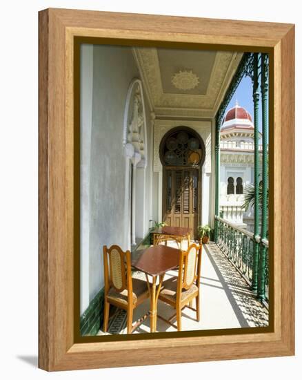 View Along Balcony at the Palacio De Valle, Cienfuegos, Cuba, West Indies, Central America-Lee Frost-Framed Premier Image Canvas