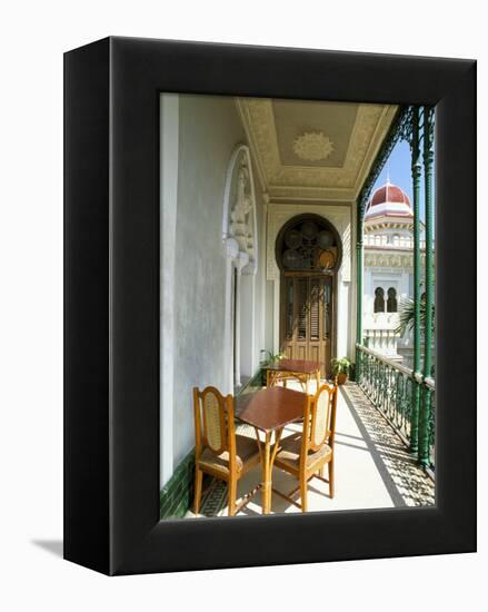 View Along Balcony at the Palacio De Valle, Cienfuegos, Cuba, West Indies, Central America-Lee Frost-Framed Premier Image Canvas