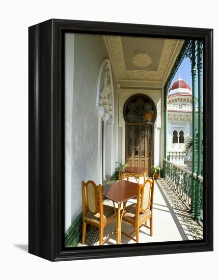 View Along Balcony at the Palacio De Valle, Cienfuegos, Cuba, West Indies, Central America-Lee Frost-Framed Premier Image Canvas