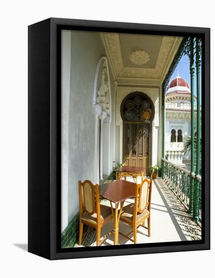 View Along Balcony at the Palacio De Valle, Cienfuegos, Cuba, West Indies, Central America-Lee Frost-Framed Premier Image Canvas