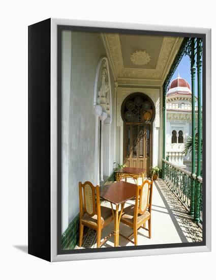 View Along Balcony at the Palacio De Valle, Cienfuegos, Cuba, West Indies, Central America-Lee Frost-Framed Premier Image Canvas