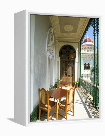 View Along Balcony at the Palacio De Valle, Cienfuegos, Cuba, West Indies, Central America-Lee Frost-Framed Premier Image Canvas