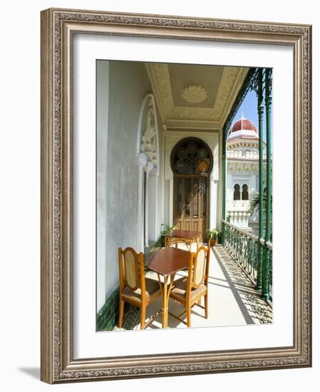 View Along Balcony at the Palacio De Valle, Cienfuegos, Cuba, West Indies, Central America-Lee Frost-Framed Photographic Print