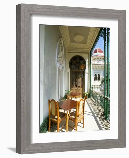 View Along Balcony at the Palacio De Valle, Cienfuegos, Cuba, West Indies, Central America-Lee Frost-Framed Photographic Print