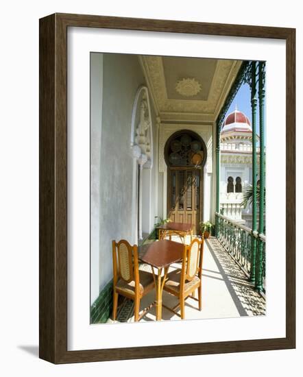 View Along Balcony at the Palacio De Valle, Cienfuegos, Cuba, West Indies, Central America-Lee Frost-Framed Photographic Print