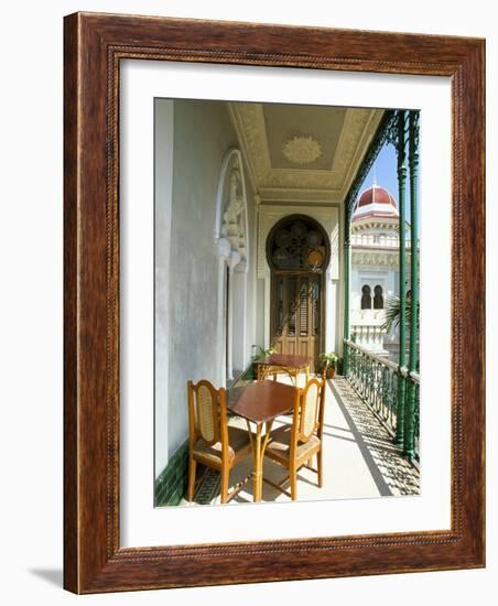 View Along Balcony at the Palacio De Valle, Cienfuegos, Cuba, West Indies, Central America-Lee Frost-Framed Photographic Print