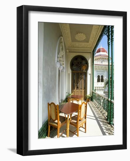 View Along Balcony at the Palacio De Valle, Cienfuegos, Cuba, West Indies, Central America-Lee Frost-Framed Photographic Print