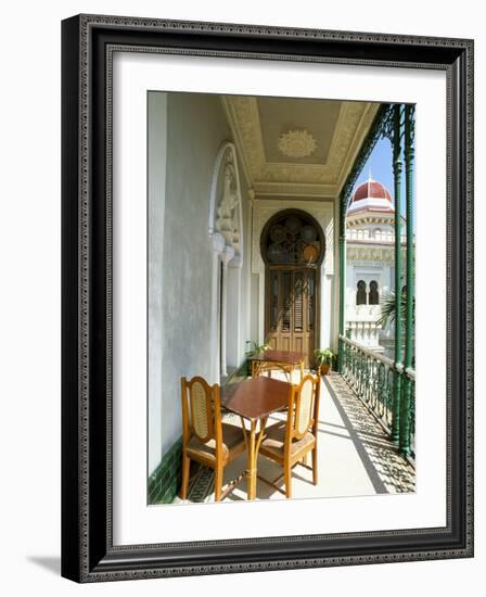 View Along Balcony at the Palacio De Valle, Cienfuegos, Cuba, West Indies, Central America-Lee Frost-Framed Photographic Print