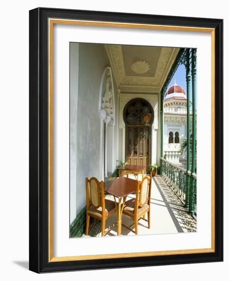 View Along Balcony at the Palacio De Valle, Cienfuegos, Cuba, West Indies, Central America-Lee Frost-Framed Photographic Print