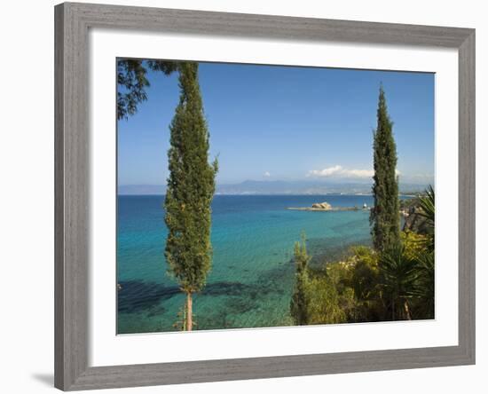 View Along Chrysochou Bay on North West Coast, Near Latsi, Cyprus, Mediterranean, Europe-Stuart Black-Framed Photographic Print