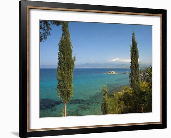 View Along Chrysochou Bay on North West Coast, Near Latsi, Cyprus, Mediterranean, Europe-Stuart Black-Framed Photographic Print