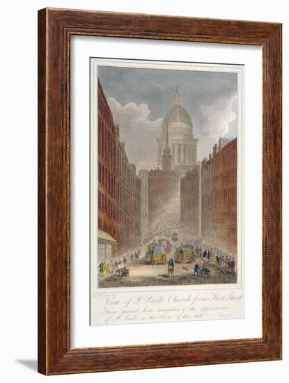 View Along Fleet Street Towards St Paul's Cathedral, City of London, 1805-AD McQuin-Framed Giclee Print