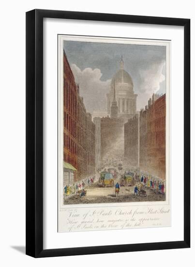 View Along Fleet Street Towards St Paul's Cathedral, City of London, 1805-AD McQuin-Framed Giclee Print