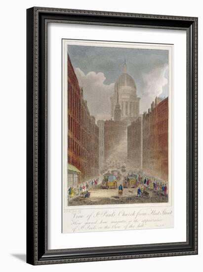 View Along Fleet Street Towards St Paul's Cathedral, City of London, 1805-AD McQuin-Framed Giclee Print