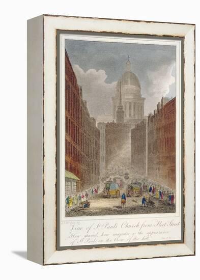 View Along Fleet Street Towards St Paul's Cathedral, City of London, 1805-AD McQuin-Framed Premier Image Canvas